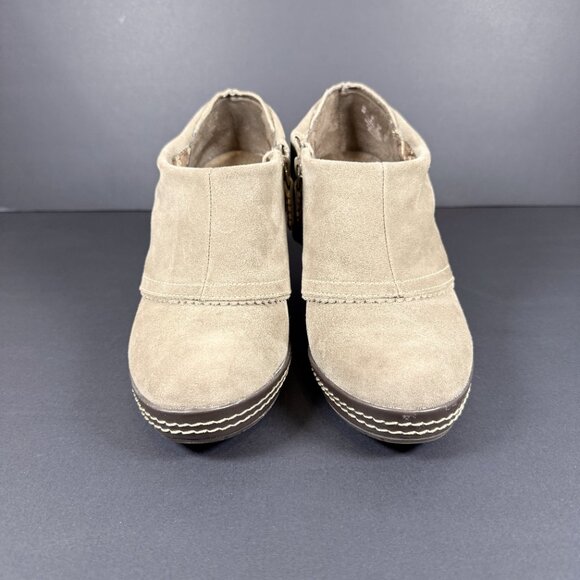 Dr. Scholls Women's Suede Ankle Boots 8M Tan Memory Foam - Picture 3 of 9